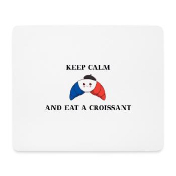 Keep calm France croissant gift idea funny - Mouse Pad (horizontal) - white - Front