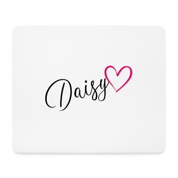 Daisy Name Vorname Herz pink - Mousepad (Querformat) - Weiß - Vorne