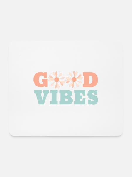 GOOD VIBES - Mousepad (Querformat) - Weiß