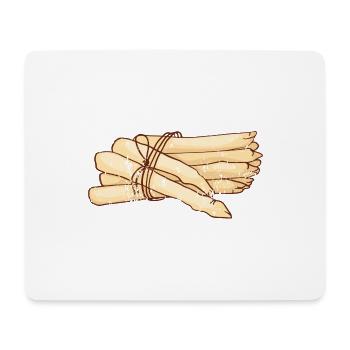 Asperges de style grunge vintage rétro - Tapis de souris (format paysage) - blanc - Devant
