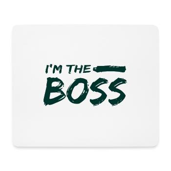 I’m the boss cadeau travail humour - Tapis de souris (format paysage) - blanc - Devant