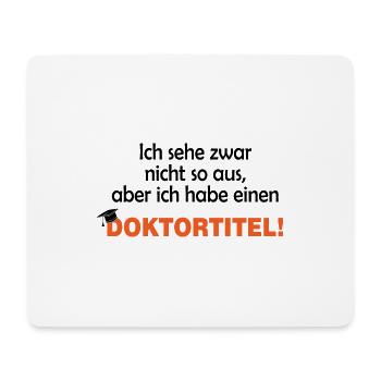 Doktortitel Geschenk Dissertation Abschluss - Mousepad (Querformat) - Weiß - Vorne