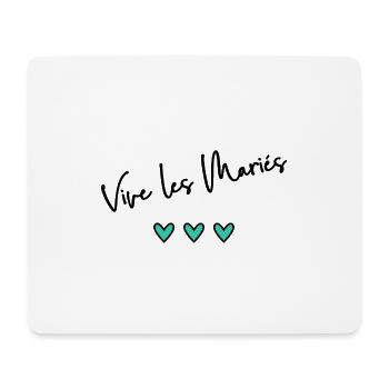 JUST MARRIED. VIVE LES MARIES. EVJF - Tapis de souris (format paysage) - blanc - Devant