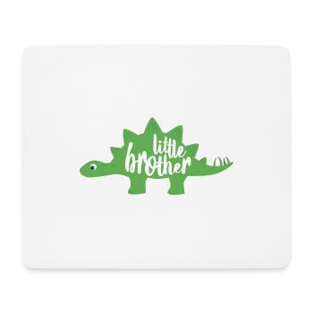 Dino Dinosaurier Stegosaurus grün little brother - Mousepad (Querformat) - Weiß - Vorne