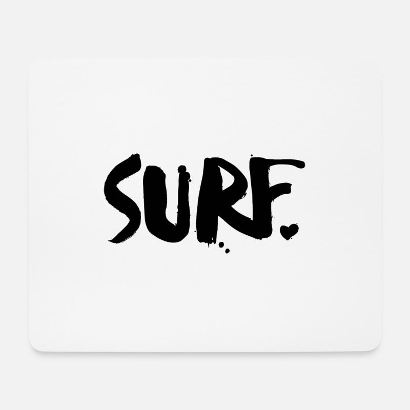 SURF - Mousepad (Querformat) - Weiß