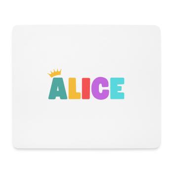 Alice! Personnalisable - Tapis de souris (format paysage) - blanc - Devant