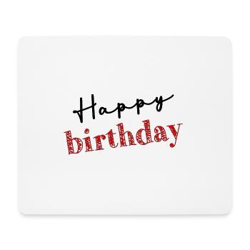 HAPPY BIRTHDAY. JOYEUX ANNIVERSAIRE. ANNIVERSAIRE. - Tapis de souris (format paysage) - blanc - Devant