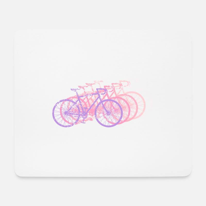 Fahrrad Rennrad Vintage Retro Grunge - Mousepad (Querformat) - Weiß