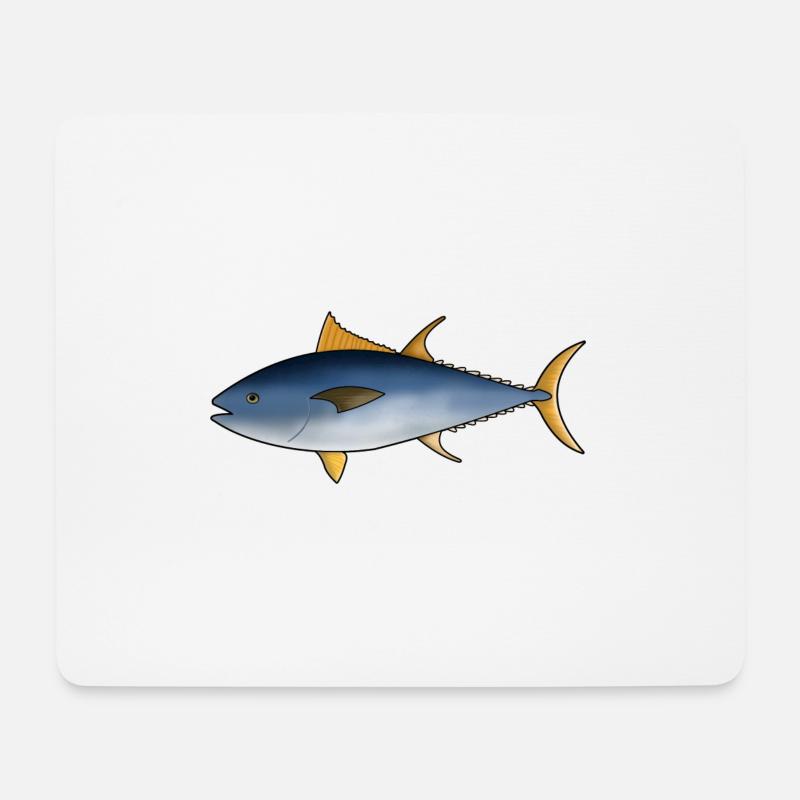 Thunfisch Fisch Tunfisch - Mousepad (Querformat) - Weiß