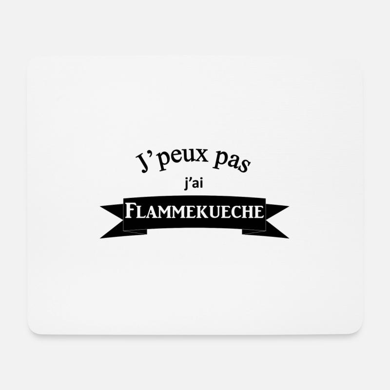 Flammekueche Alsace - Tapis de souris (format paysage) - blanc