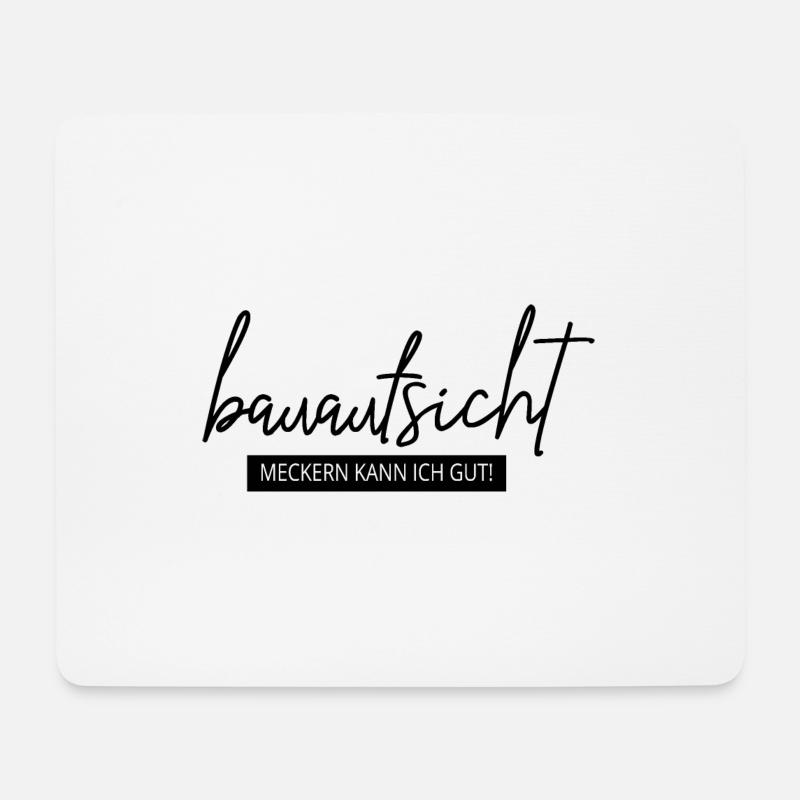 Bauaufsicht - meckern kann ich gut! - Mousepad (Querformat) - Weiß