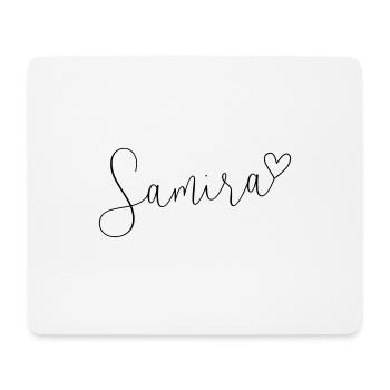 Samira Nom Prénom Jour - Tapis de souris (format paysage) - blanc - Devant