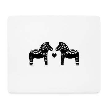 Swedish dala horses - Mousepad (Querformat) - Weiß - Vorne
