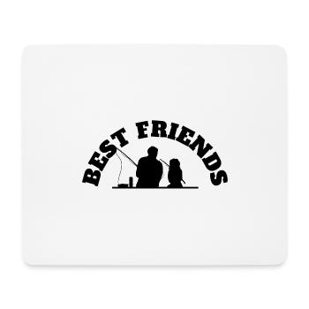 Best Friends Father With Daugher Fishing Black - Mousepad (Querformat) - Weiß - Vorne