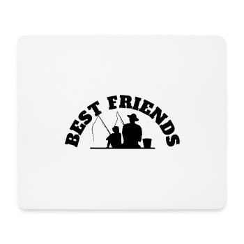 Best Friends Father With Son Fishing Black - Mousepad (Querformat) - Weiß - Vorne