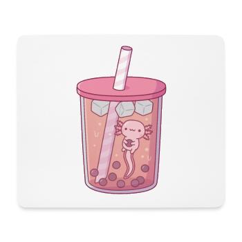 Mignon Axolotl dans le thé à bulles - Tapis de souris (format paysage) - blanc - Devant