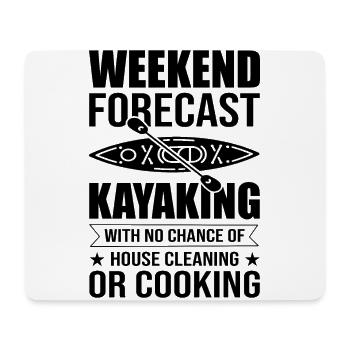 Weekend Foreacst 100% Chance Of Kayaking Rower Row - Mousepad (Querformat) - Weiß - Vorne