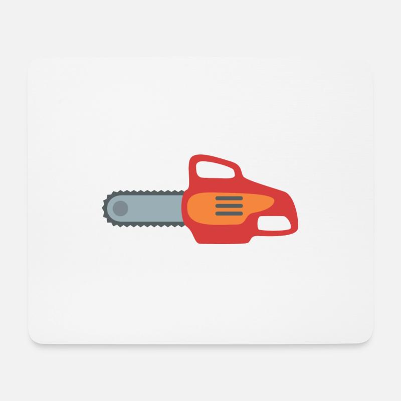 Kettensäge - Mousepad (Querformat) - Weiß