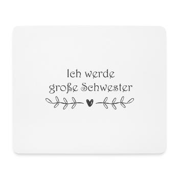 Ich werde große Schwester - Mousepad (Querformat) - Weiß - Vorne
