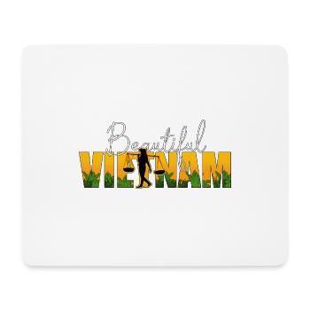 Vietnam Viet Bauern Reisfeld Flagge I Geschenk - Mousepad (Querformat) - Weiß - Vorne