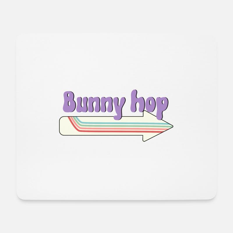 Bunny Hop - Mousepad (Querformat) - Weiß
