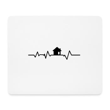 Cadeau de courtier en bâtiment architecte maison battement de coeur maison - Tapis de souris (format paysage) - blanc - Devant