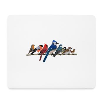 Bunte Vögel Zeichnung Vogelfreund Ornithologe - Mousepad (Querformat) - Weiß - Vorne