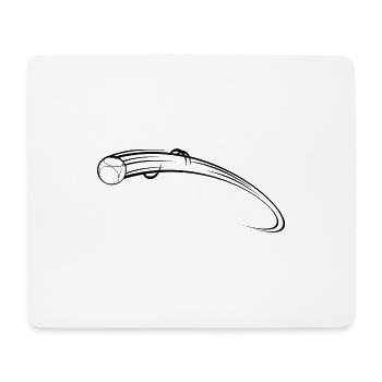 Boule boule avec queue - Tapis de souris (format paysage) - blanc - Devant