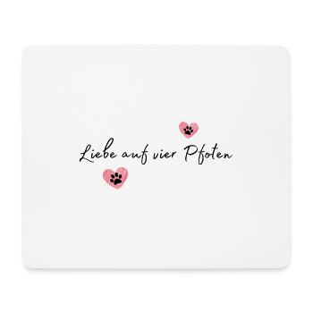Hund - Liebe auf vier Pfoten - Mousepad (Querformat) - Weiß - Vorne