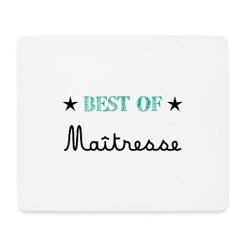 MERCI. MERCI MAÎTRESSE. CADEAU MAÎTRESSE. VACANCES - Tapis de souris (format paysage) - blanc - Devant