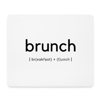 Brunch - Tapis de souris (format paysage) - blanc - Devant