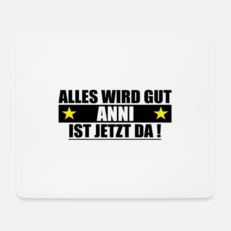 Anni Name Vorname Geburtstag - Mousepad (Querformat) - Weiß