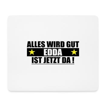 Edda Nom Prénom Anniversaire - Tapis de souris (format paysage) - blanc - Devant