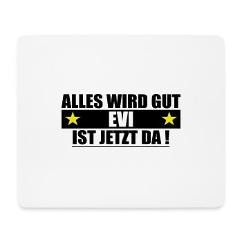 Evi Last Name First Name Birthday - Mouse Pad (horizontal) - white - Front