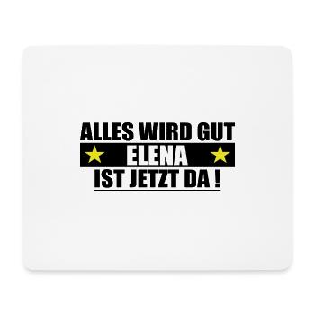 Elena Last Name First Name Birthday - Mouse Pad (horizontal) - white - Front