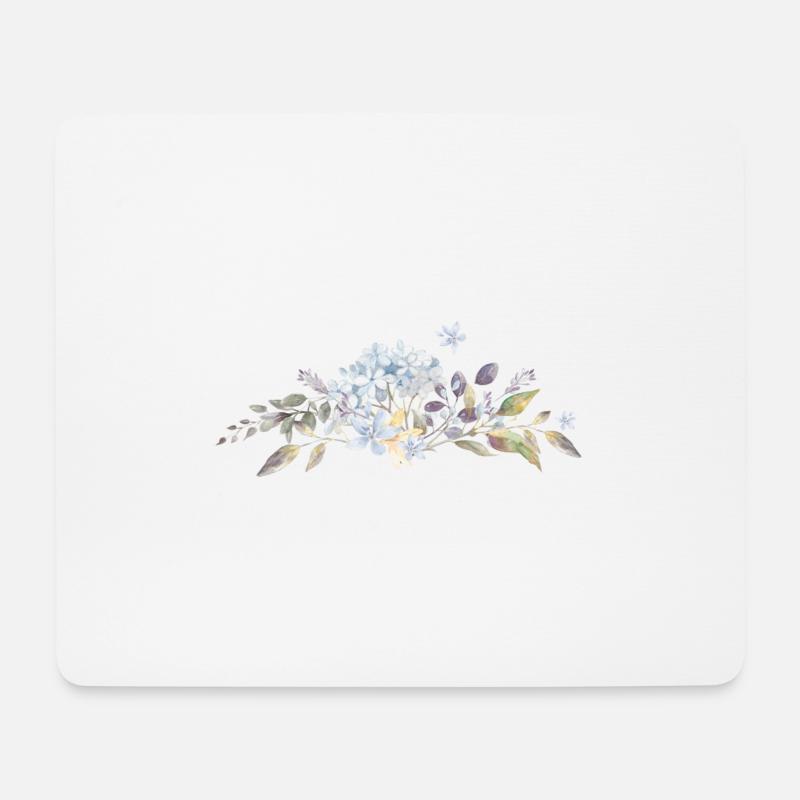 mehrere Blumen in einer Reihe angeordnet - Mousepad (Querformat) - Weiß