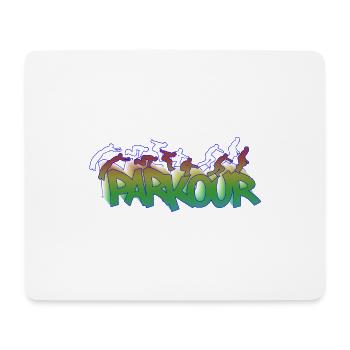 Parkour Freerunning Traceur - Mousepad (Querformat) - Weiß - Vorne