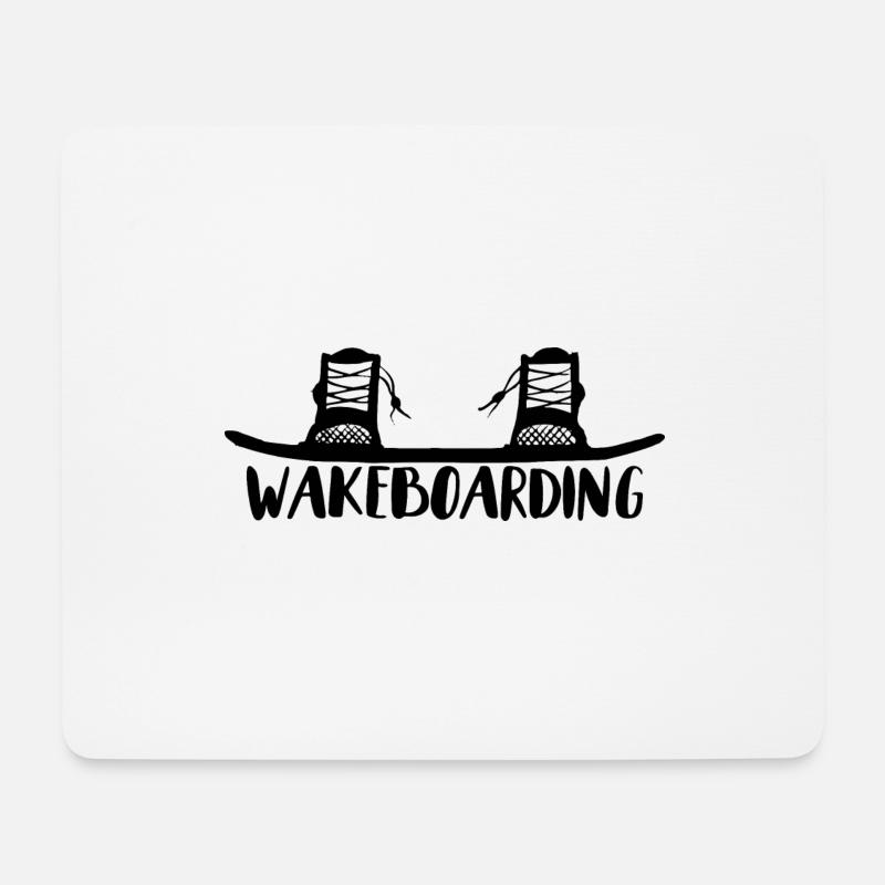 Wakeboarding Waken - Mousepad (Querformat) - Weiß