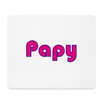 PAPY. FÊTE DES PÈRES. BONNE FÊTE PAPY. JE T'AIME. - Tapis de souris (format paysage) - blanc - Devant