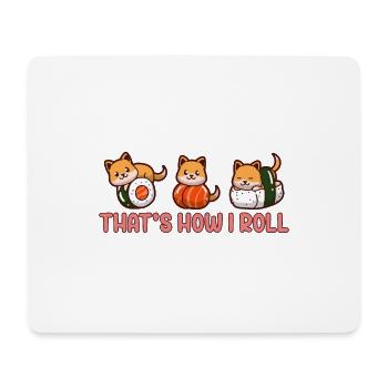Shiba Inu Chien Sushi Japon Akita I Cadeau - Tapis de souris (format paysage) - blanc - Devant