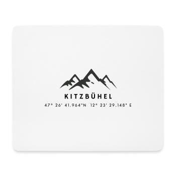 Minimalistisches Kitzbühel-Logo - Mousepad (Querformat) - Weiß - Vorne