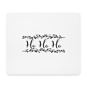 "Ho Ho Ho" Weihnachtsmann Mistelzweige - Mousepad (Querformat) - Weiß - Vorne