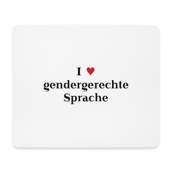 Langage neutre ♥ Idée cadeau Gendering - Tapis de souris (format paysage) - blanc - Devant