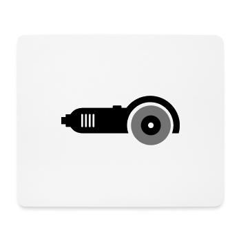 Winkelschleifer Werkzeug Handwerker Baustelle - Mousepad (Querformat) - Weiß - Vorne