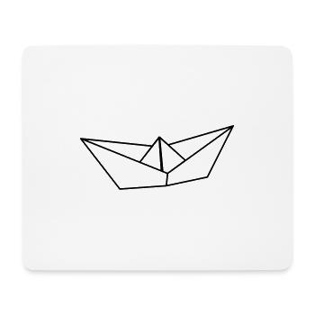 Papier bateau voilier - Tapis de souris (format paysage) - blanc - Devant