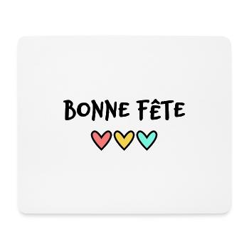 FÊTE DES MÈRES. BONNE FÊTE MAMAN. MAMAN. COEUR - Tapis de souris (format paysage) - blanc - Devant
