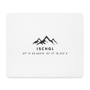 Minimalistisches Ischgl-Logo - Mousepad (Querformat) - Weiß - Vorne