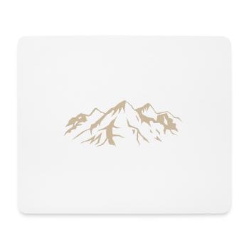 Mountains outline - Mouse Pad (horizontal) - white - Front