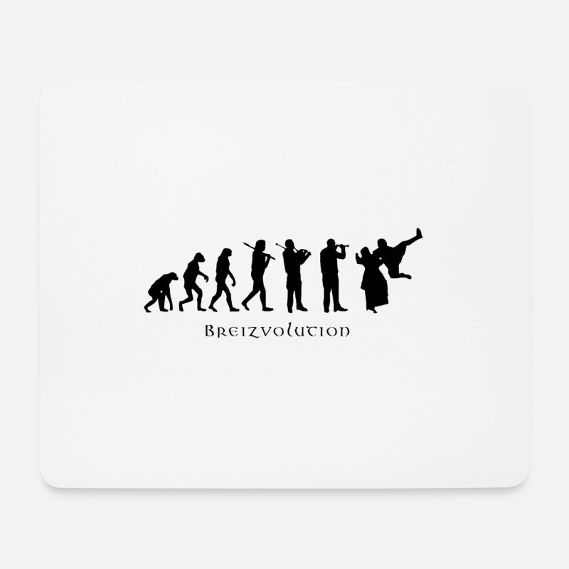 Breizvolution - Mousepad (Querformat) - Weiß