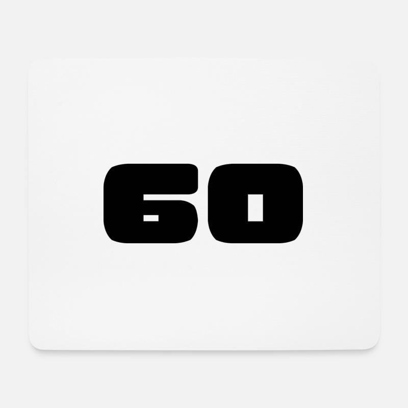 60. 60 JAHRE. 60-JÄHRIGES JUBILÄUM. GEBURTSTAG 60 JAHRE. - Mousepad (Querformat) - Weiß
